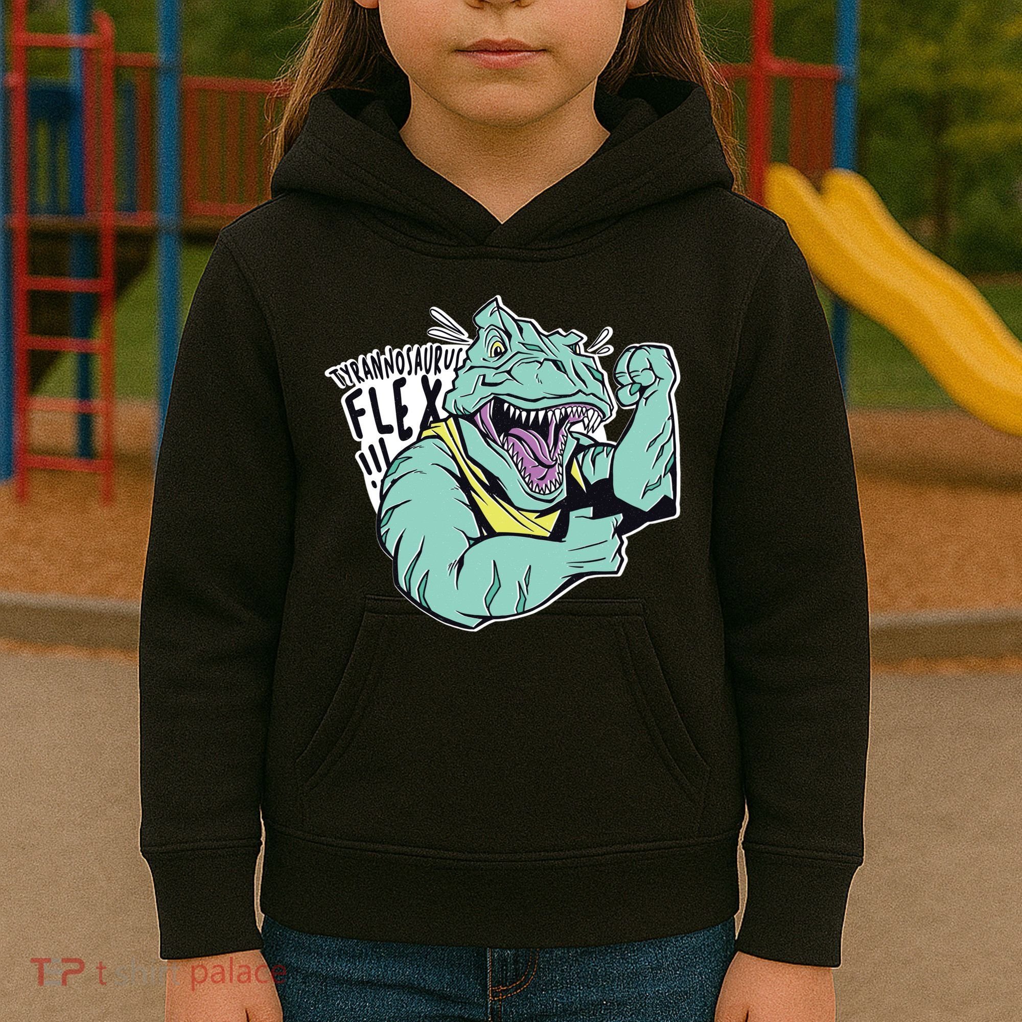 Muscular Trex Flex Kids Hoodie