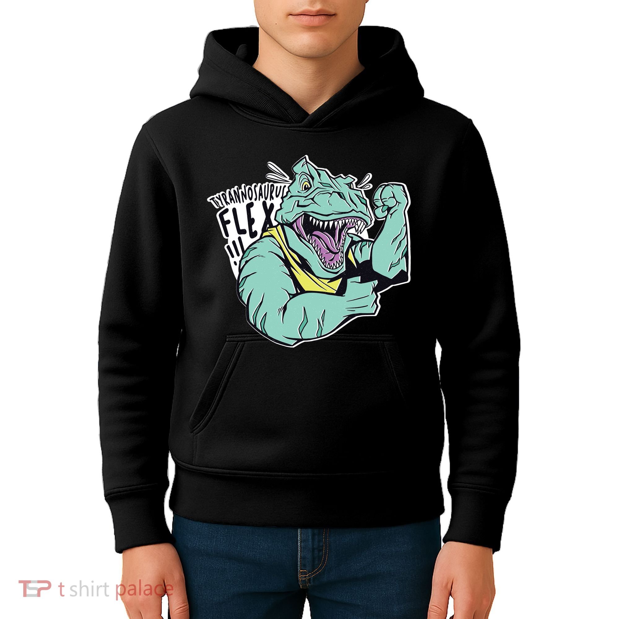 Muscular Trex Flex Kids Hoodie