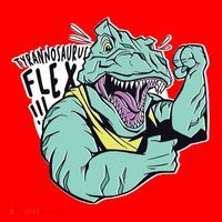 Muscular Trex Flex Santa Hat thumb 1
