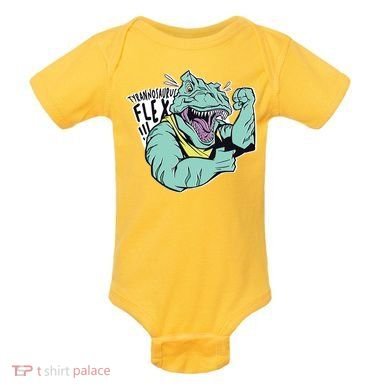 Muscular Trex Flex Baby Bodysuit