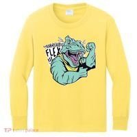 Muscular Trex Flex Kids Long Sleeve Shirt thumb 0