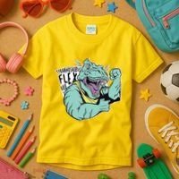 Muscular Trex Flex Kids T-Shirt thumb 3