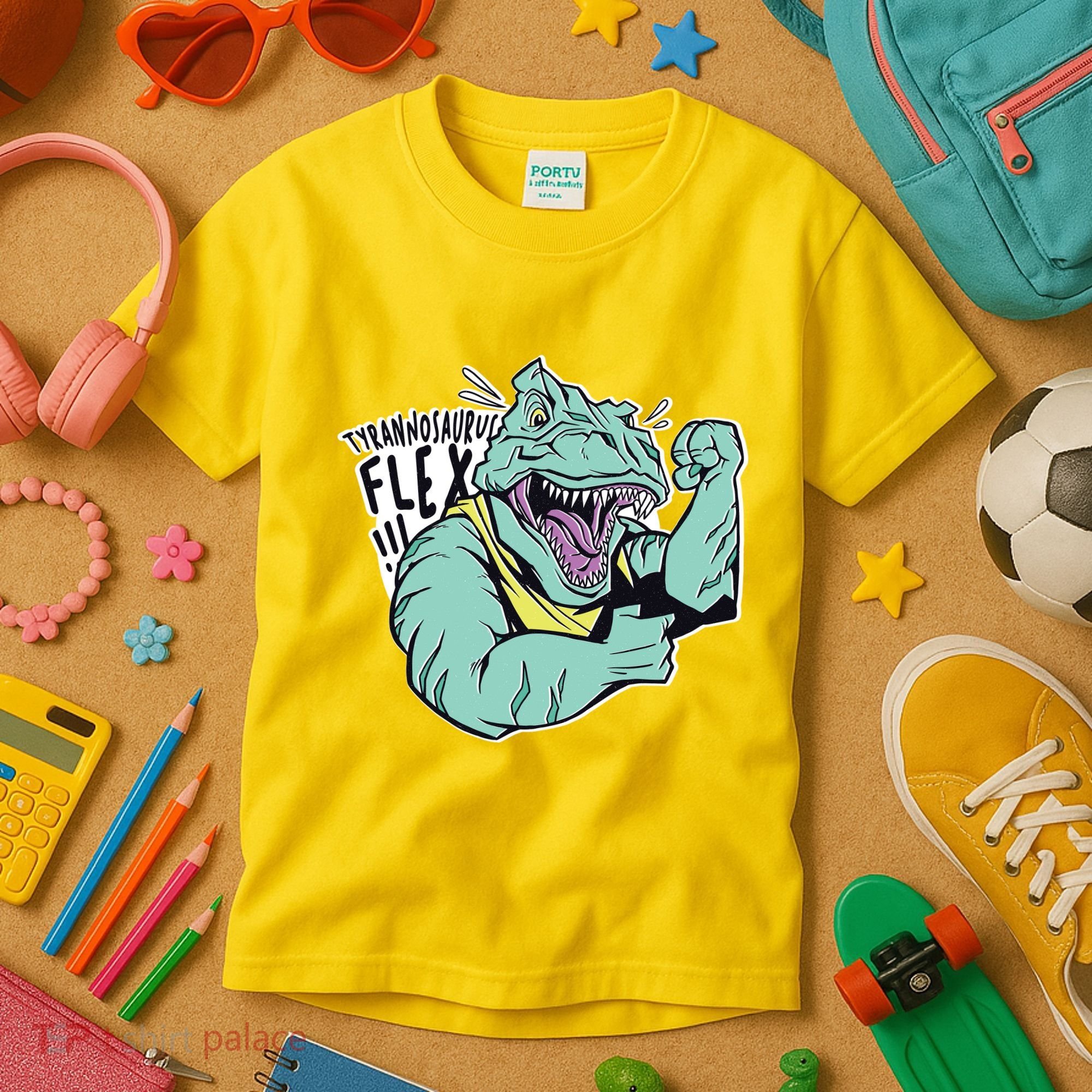 Muscular Trex Flex Kids T-Shirt