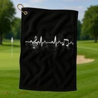 Music Heartbeat Pulse Golf Towel thumb 1