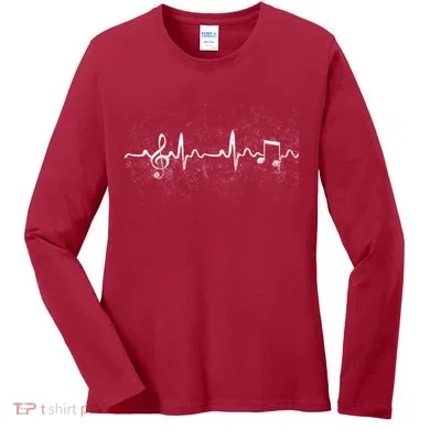 Music Heartbeat Pulse Women's Long Sleeve Shirt