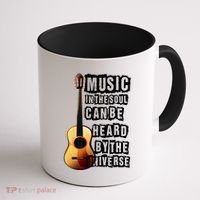 Music In The Soul Can Be Heard By The Universe Guitar Coffee Mug thumb 1