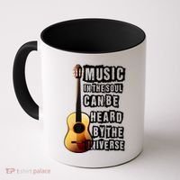 Music In The Soul Can Be Heard By The Universe Guitar Coffee Mug thumb 0
