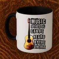 Music In The Soul Can Be Heard By The Universe Guitar Coffee Mug thumb 2