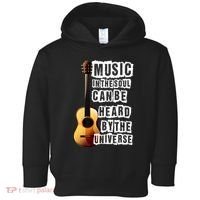 Music In The Soul Can Be Heard By The Universe Guitar Toddler Hoodie thumb 0