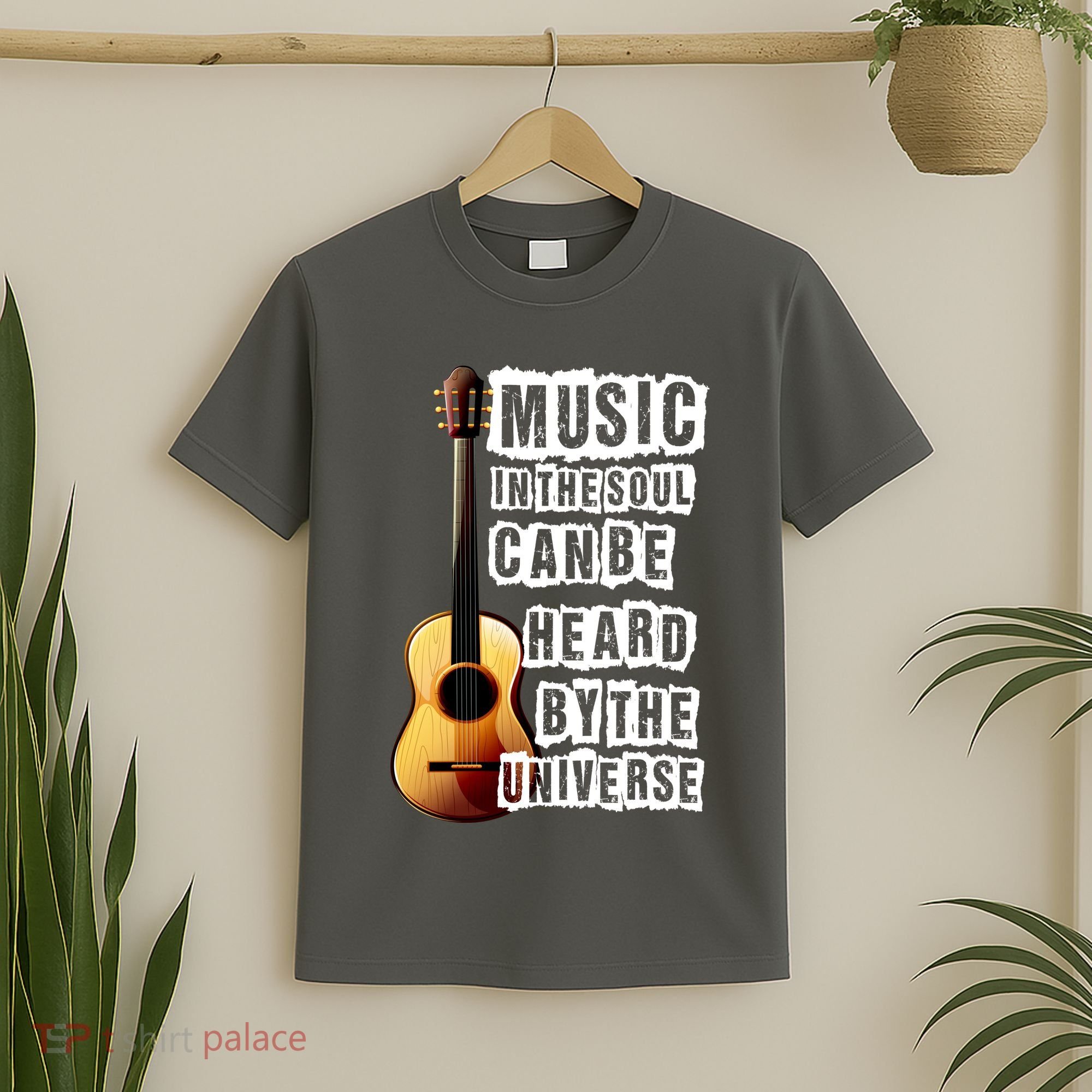Music In The Soul Can Be Heard By The Universe Guitar T-Shirt