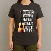 Music In The Soul Can Be Heard By The Universe Guitar T-Shirt thumb 4