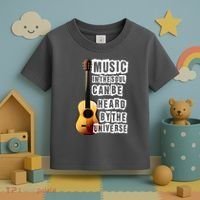 Music In The Soul Can Be Heard By The Universe Guitar Toddler T-Shirt thumb 3