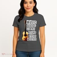 Music In The Soul Can Be Heard By The Universe Guitar Women's T-Shirt thumb 4