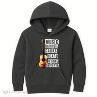Music In The Soul Can Be Heard By The Universe Guitar Kids Hoodie thumb 0