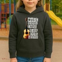 Music In The Soul Can Be Heard By The Universe Guitar Kids Hoodie thumb 3