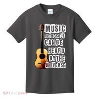 Music In The Soul Can Be Heard By The Universe Guitar Kids T-Shirt thumb 0