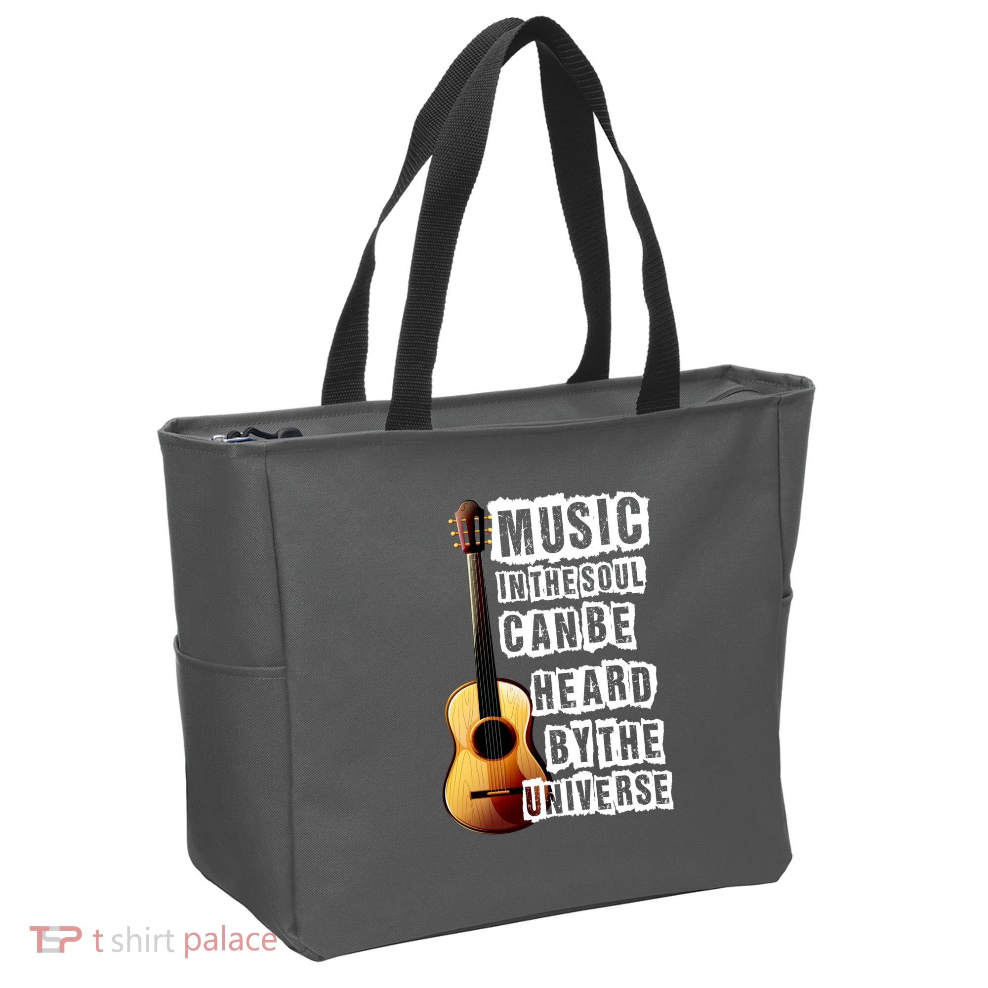 Music In The Soul Can Be Heard By The Universe Guitar Tote Bag
