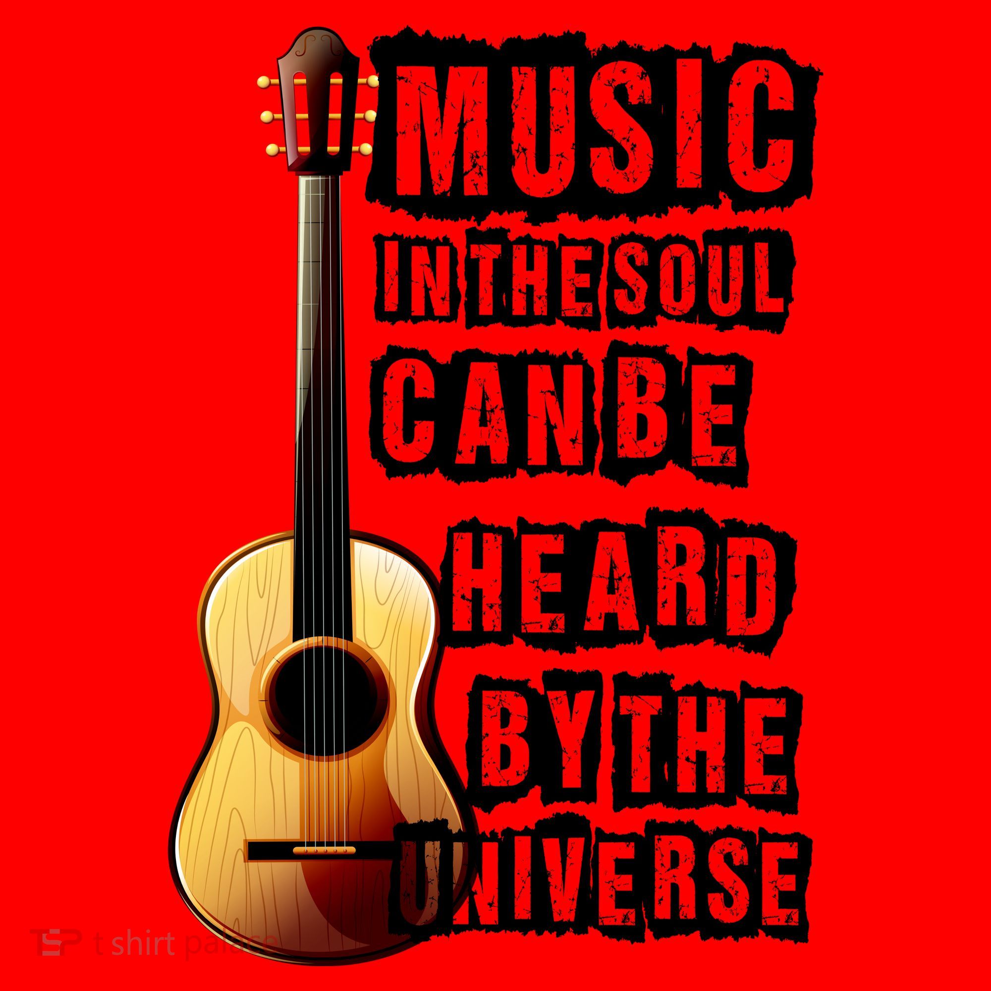 Music In The Soul Can Be Heard By The Universe Guitar Santa Hat