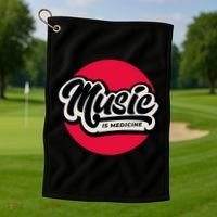 Music is Medicine Golf Towel thumb 1