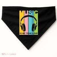 Music Is My True Love USA-Made Doggie Bandana thumb 0
