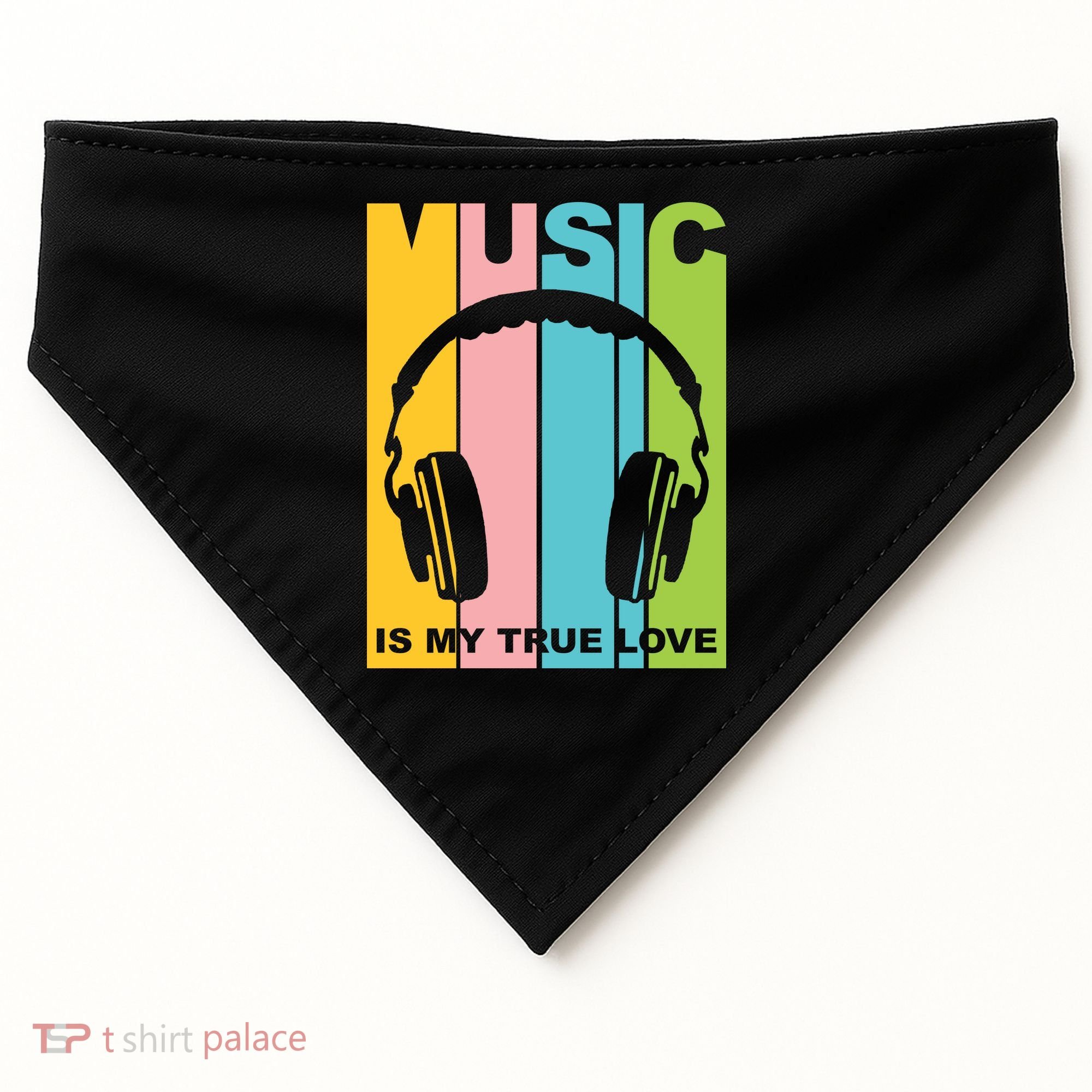 Music Is My True Love USA-Made Doggie Bandana