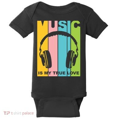 Music Is My True Love Baby Bodysuit