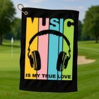 Music Is My True Love Golf Towel thumb 1
