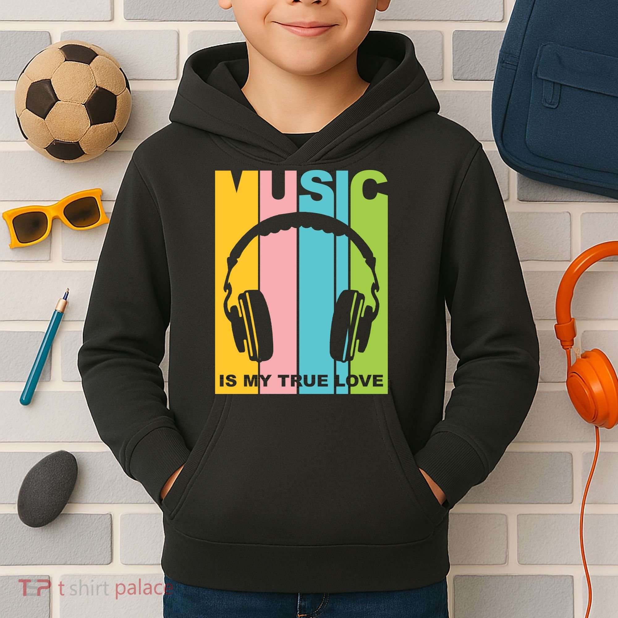Music Is My True Love Kids Hoodie
