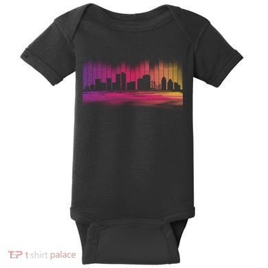 Music Skyline Baby Bodysuit