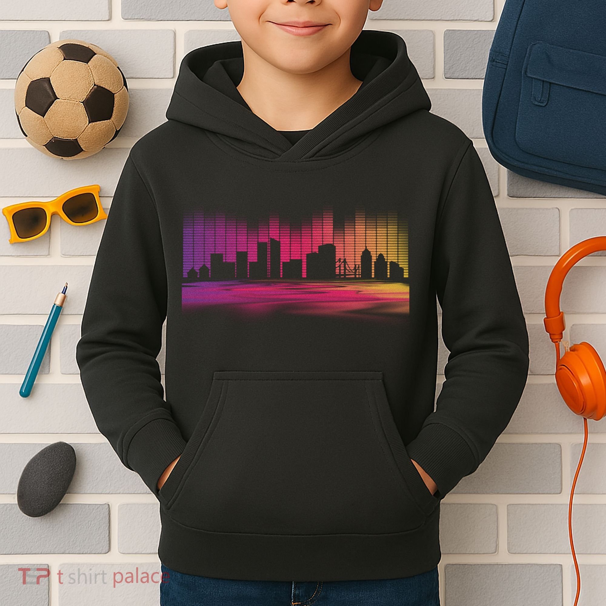 Music Skyline Kids Hoodie