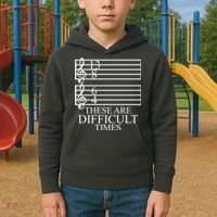 Music Teacher These Are Difficult Times Kids Hoodie thumb 2