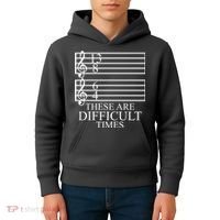 Music Teacher These Are Difficult Times Kids Hoodie thumb 4