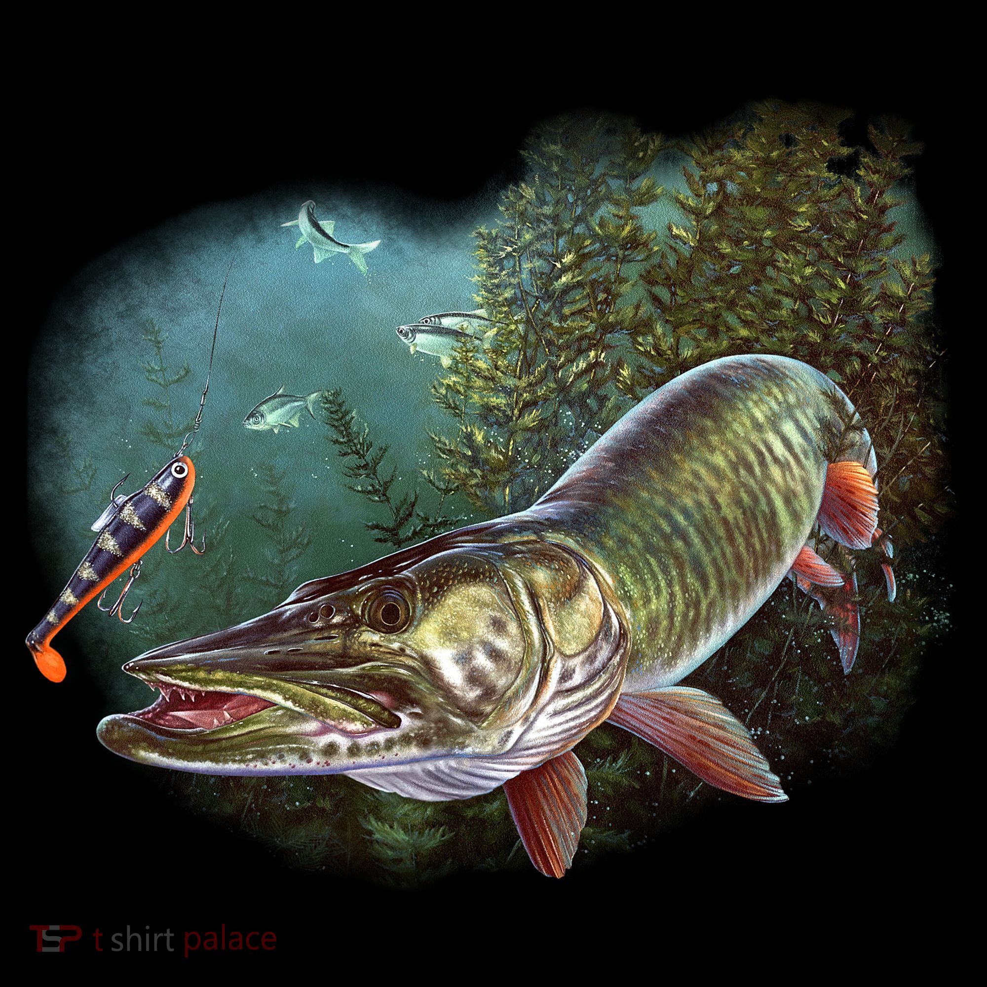 Musky Chase Fishing Ornament