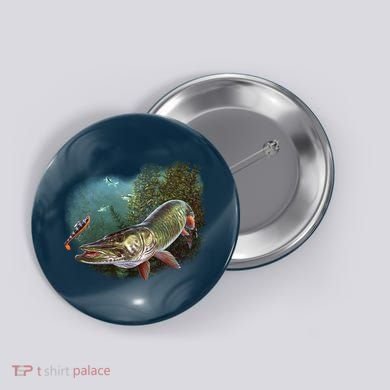 Musky Chase Fishing Button