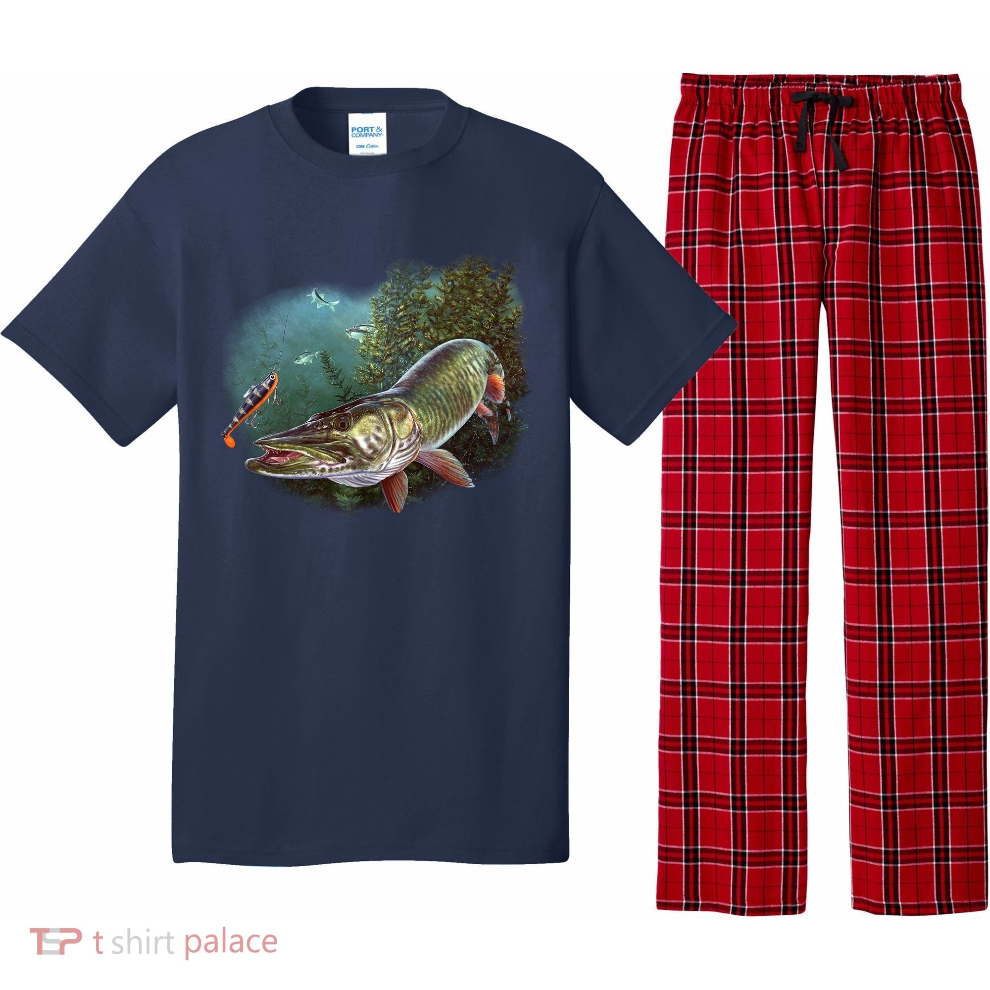 Musky Chase Fishing Pajama Set
