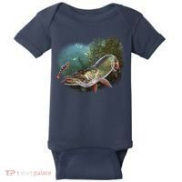 Musky Chase Fishing Baby Bodysuit thumb 0