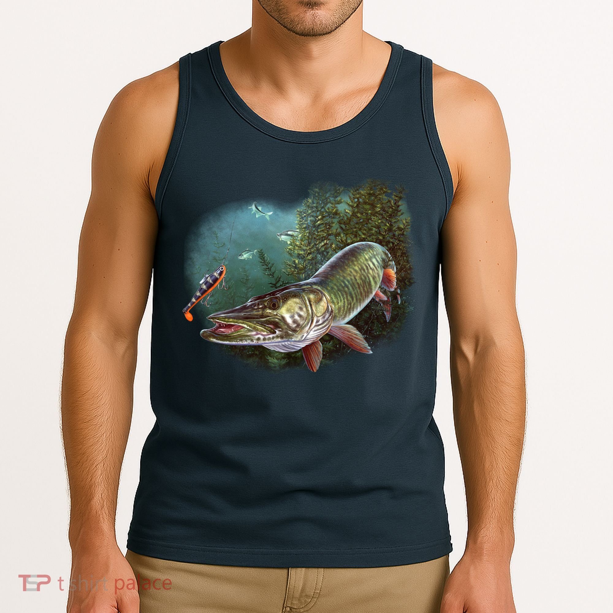 Musky Chase Fishing Tank Top