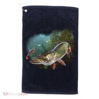 Musky Chase Fishing Golf Towel thumb 0