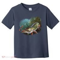 Musky Chase Fishing Toddler T-Shirt thumb 0