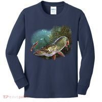Musky Chase Fishing Kids Long Sleeve Shirt thumb 0