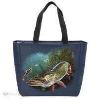 Musky Chase Fishing Tote Bag thumb 0
