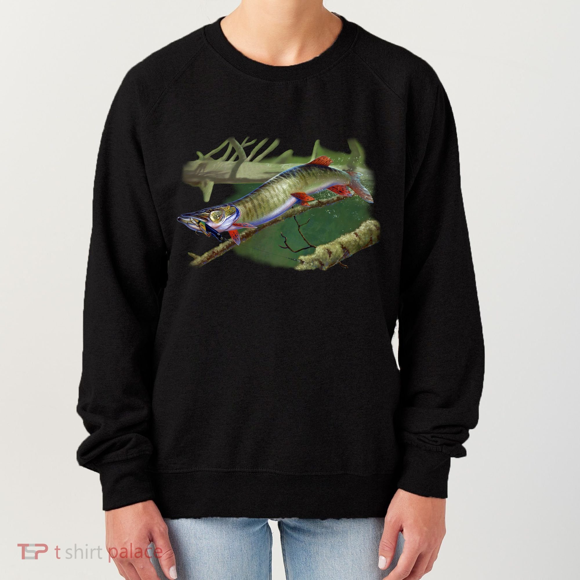 Musky Escape Route Fishing Women's Sweatshirt