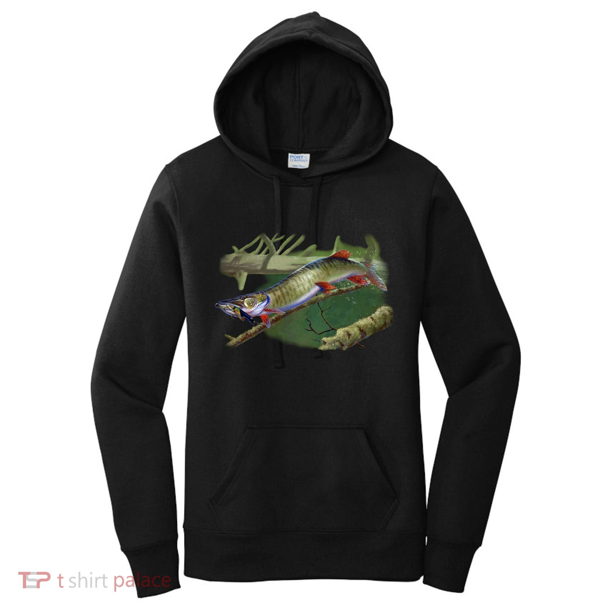 Musky Escape Route Fishing Women's Hoodie