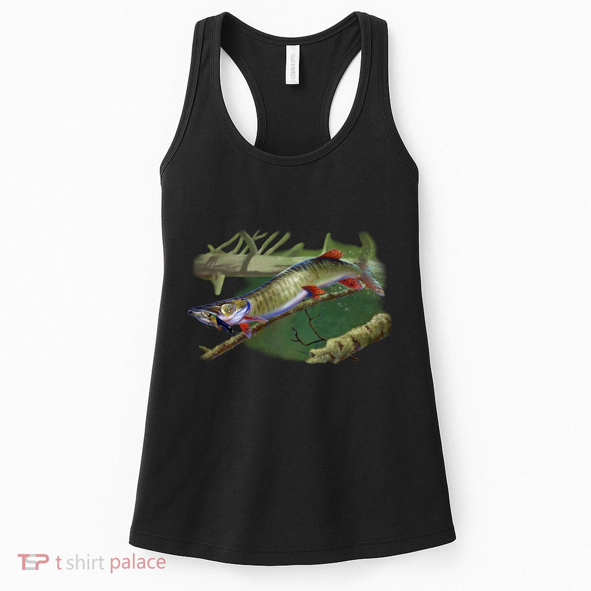 Musky Escape Route Fishing Women's Tank Top