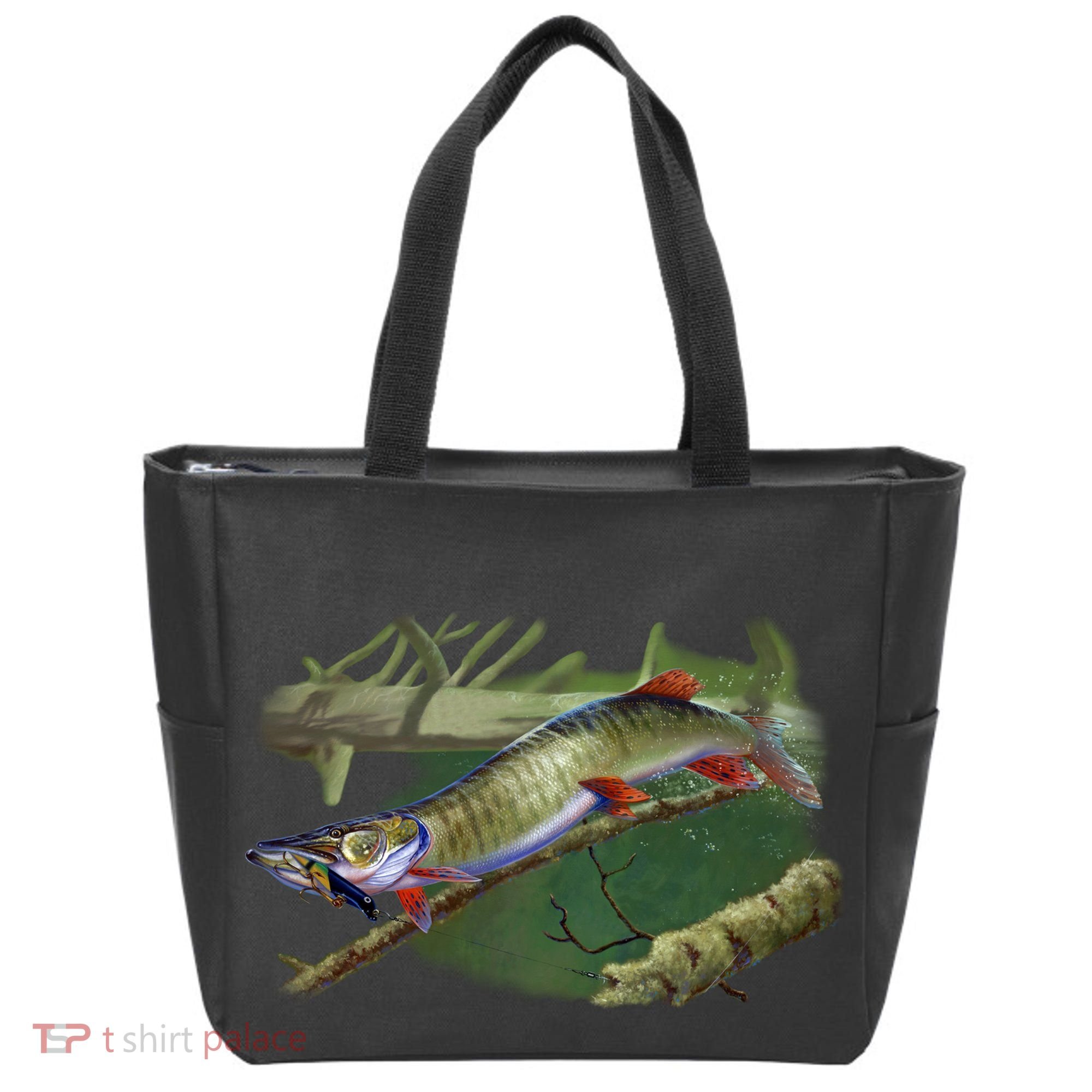 Musky Escape Route Fishing Tote Bag