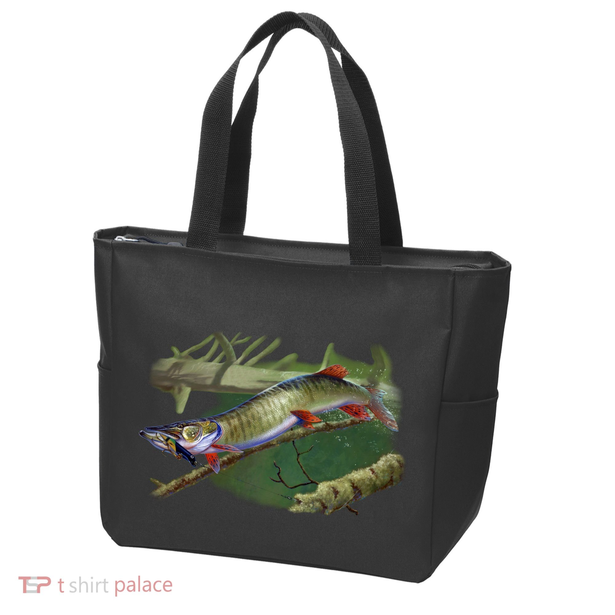 Musky Escape Route Fishing Tote Bag