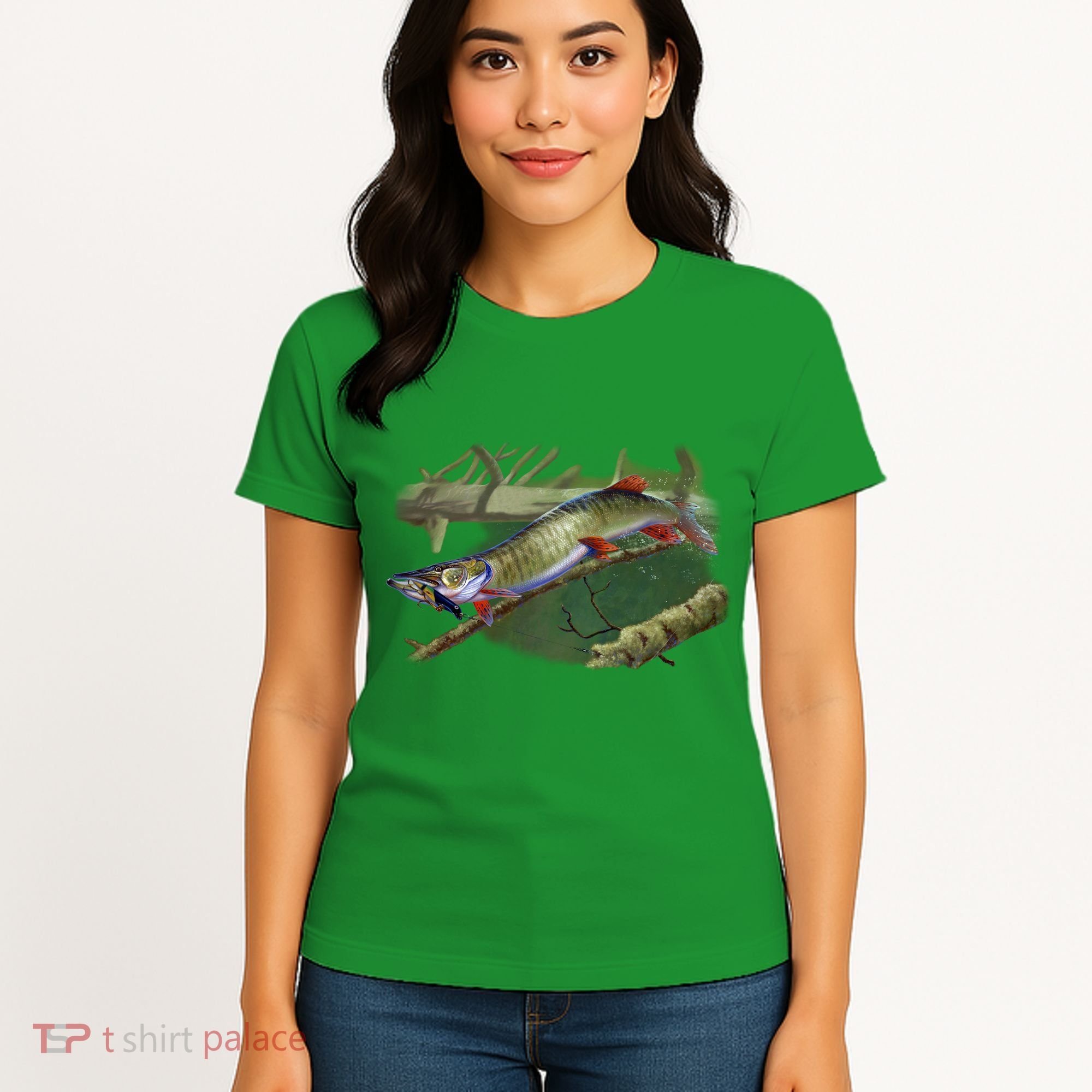 Musky Escape Route Fishing Women's T-Shirt