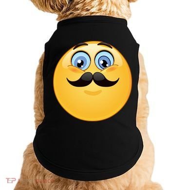 Mustache Emoji Smiley Face Doggie Tank