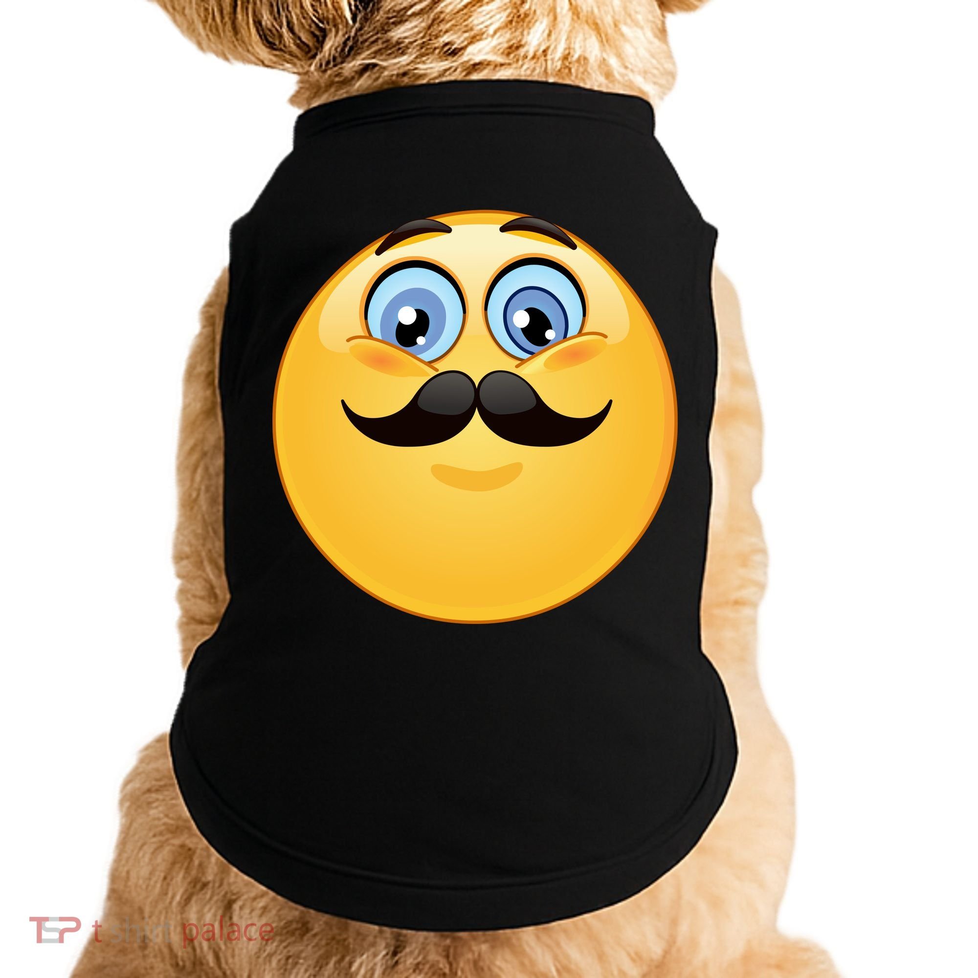 Mustache Emoji Smiley Face Doggie Tank