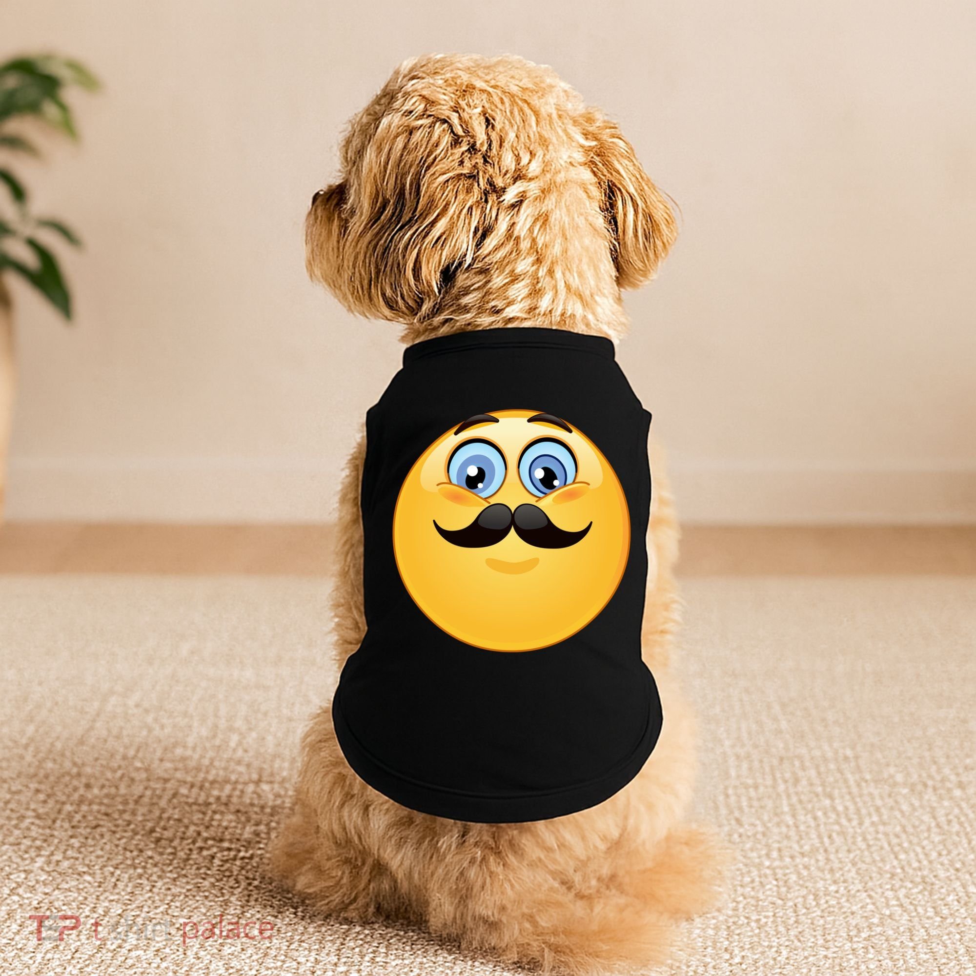 Mustache Emoji Smiley Face Doggie Tank